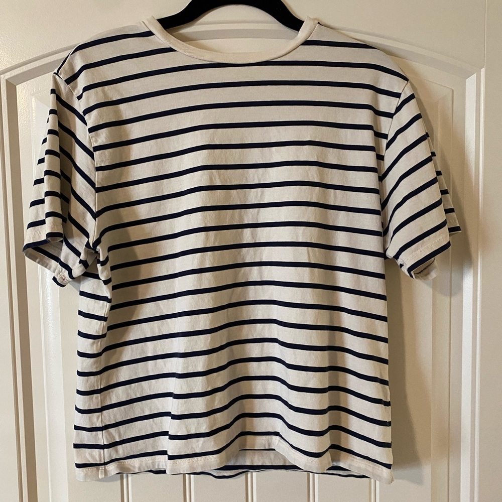 Abercrombie & Fitch Essential Tee, Blue/White, Size M